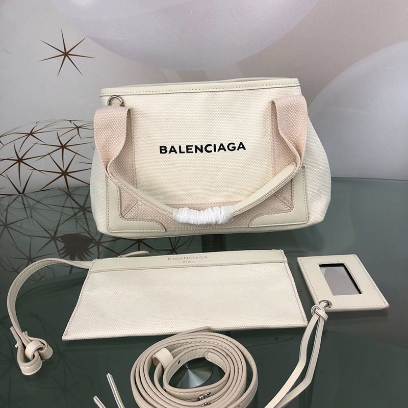 No customs duties Balenciaga Navy Cabas Replica XS 2WAY Tote Beige 3399332HH3N2763