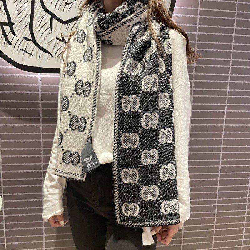 ☆Super popular☆Gucci★GG wool lame jacquard replica scarf/muffler gup19767 ☆Super popular☆Gucci★GG wool lame jacquard replica scarf/muffler gup19767