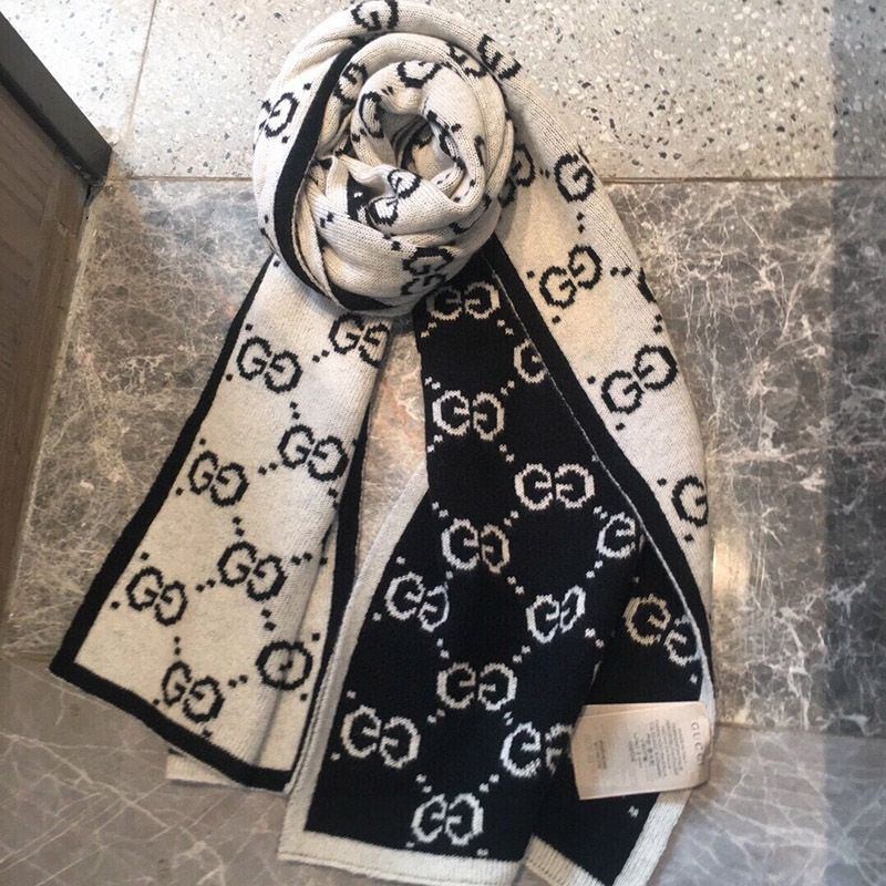 New Spring Collection: Gucci GG Jacquard Replica Wool Scarf gul55988