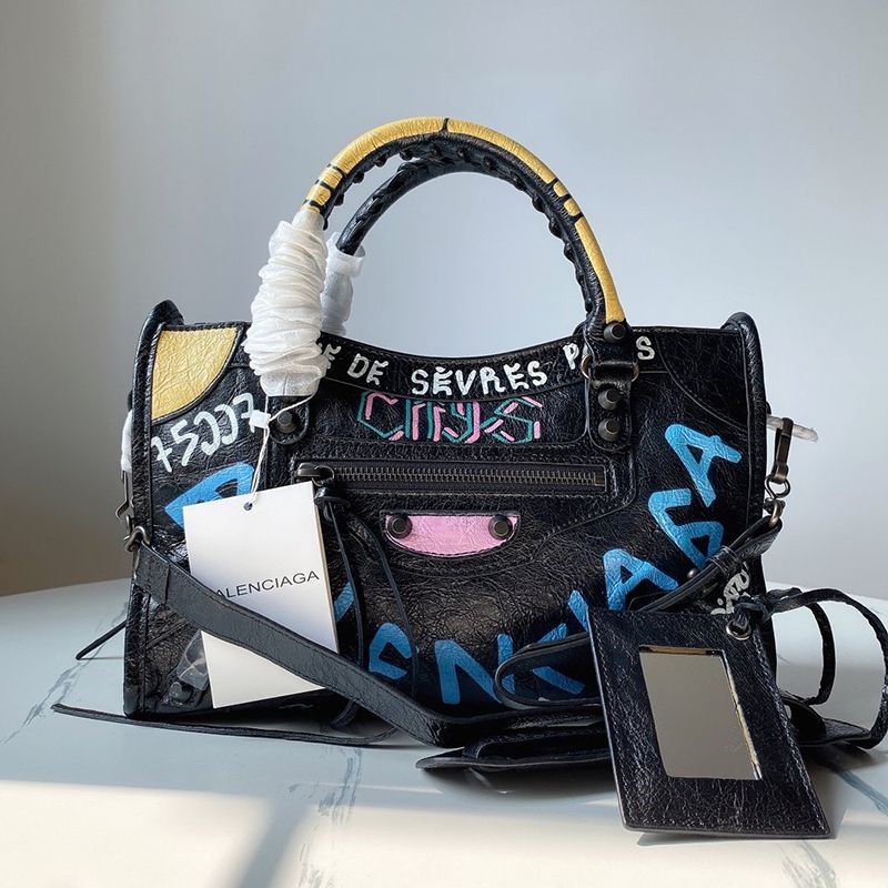 ★Tax/Shipping included★Balenciaga Replica Graffiti Classic City S bad05186