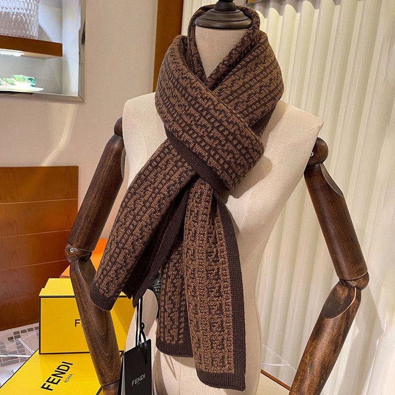 No.1 Popular Fendi Scarf Imitation Wool Intarsia Tassel Scarf fey21661