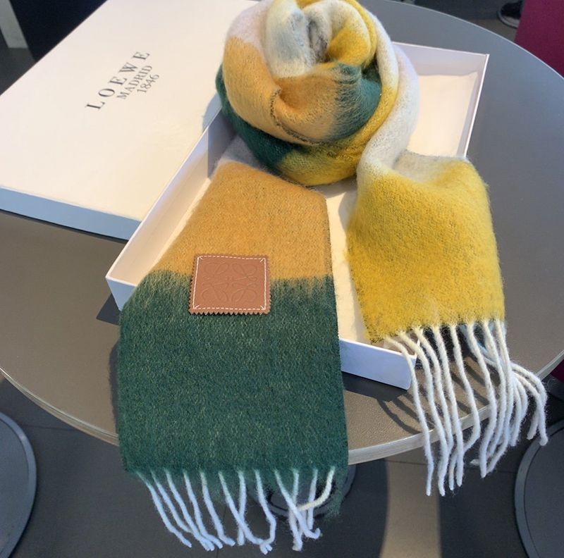 Rare Loewe Striped Scarf Replica (Mohair) lom06589 Rare Loewe Striped Scarf Replica (Mohair) lom06589