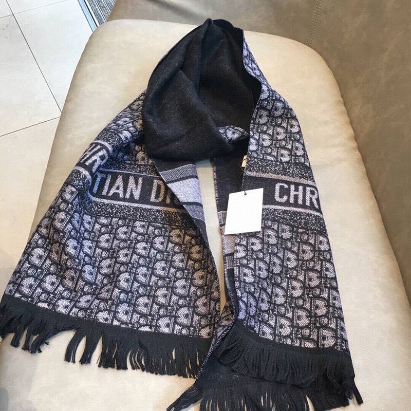Extremely rare! Dior scarf copy ★Featured in Very★ Virgin wool stole dek29036