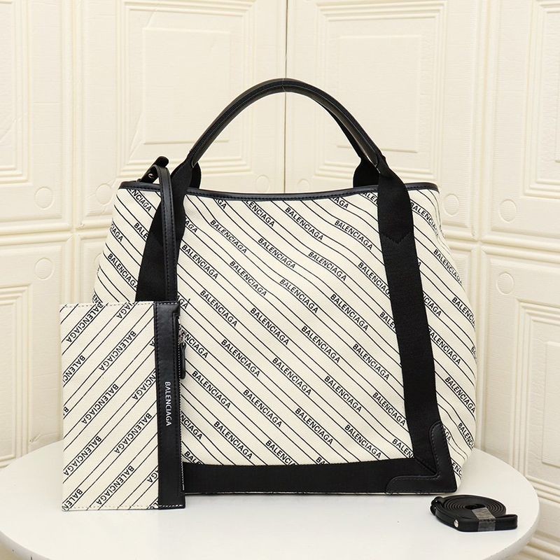 Free shipping Balenciaga tote bag copy/NAVY CABAS M Navy Cabas bao52624