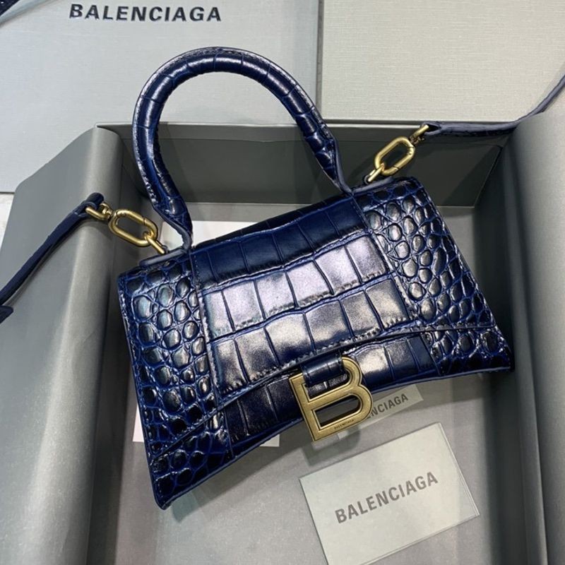 Very popular all over the world? Balenciaga Crocodile Embossed *HOURGLASS Replica Handle Bag bat06170