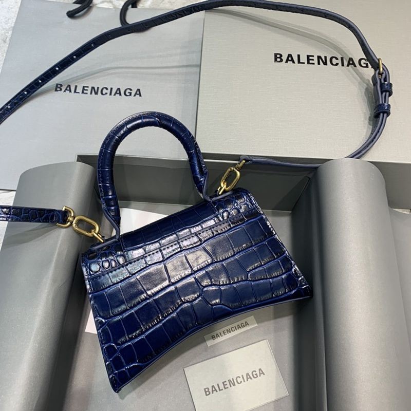 Very popular all over the world? Balenciaga Crocodile Embossed *HOURGLASS Replica Handle Bag bat06170