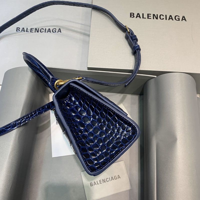 Very popular all over the world? Balenciaga Crocodile Embossed *HOURGLASS Replica Handle Bag bat06170