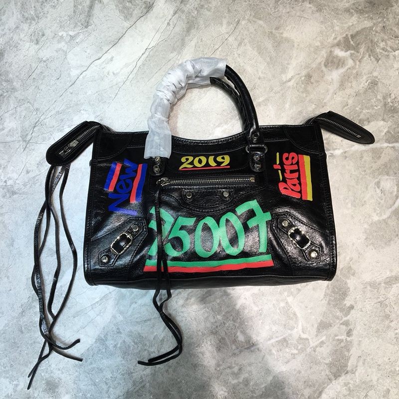 Hard to find Balenciaga City S replica handbag Graffiti Classic baj30812