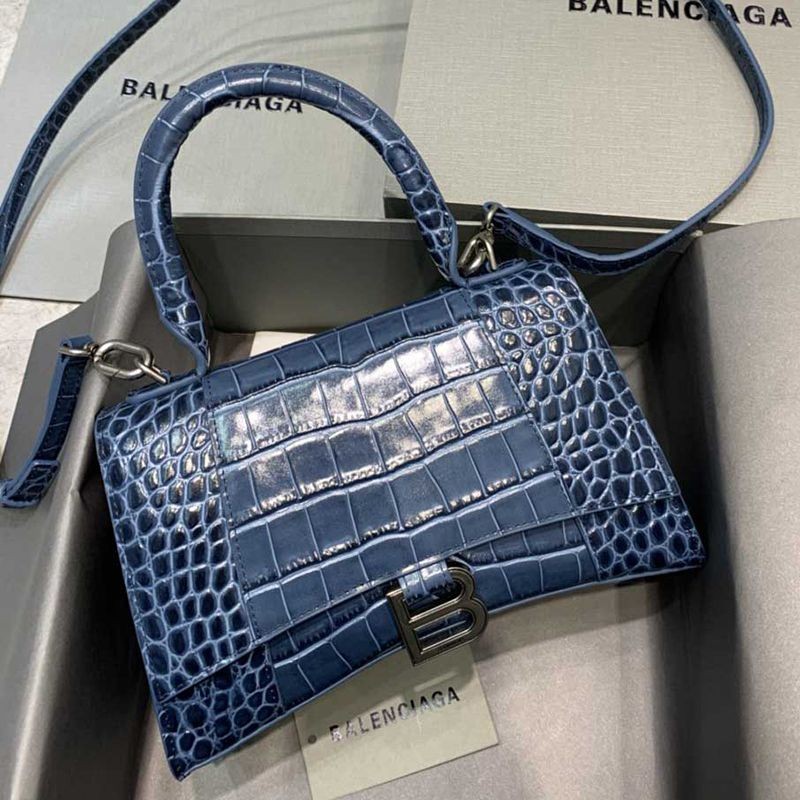 Best price challenge Balenciaga Crocodile embossed *HOURGLASS fake handle bag bao32951