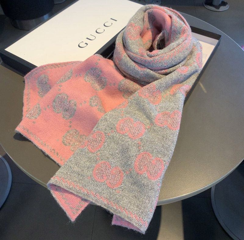 No. 1 in cumulative sales! Gucci GG Jacquard wool scarf replica gud94883