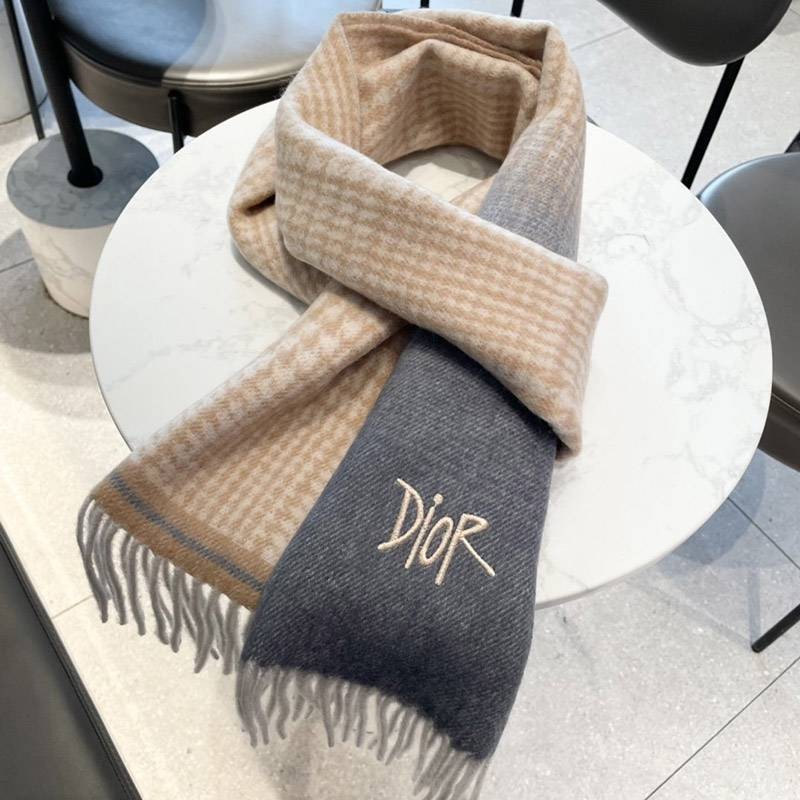 New Fall/Winter Dior Scarf Replica ★Featured in Very★ Virgin Wool Fake des59751