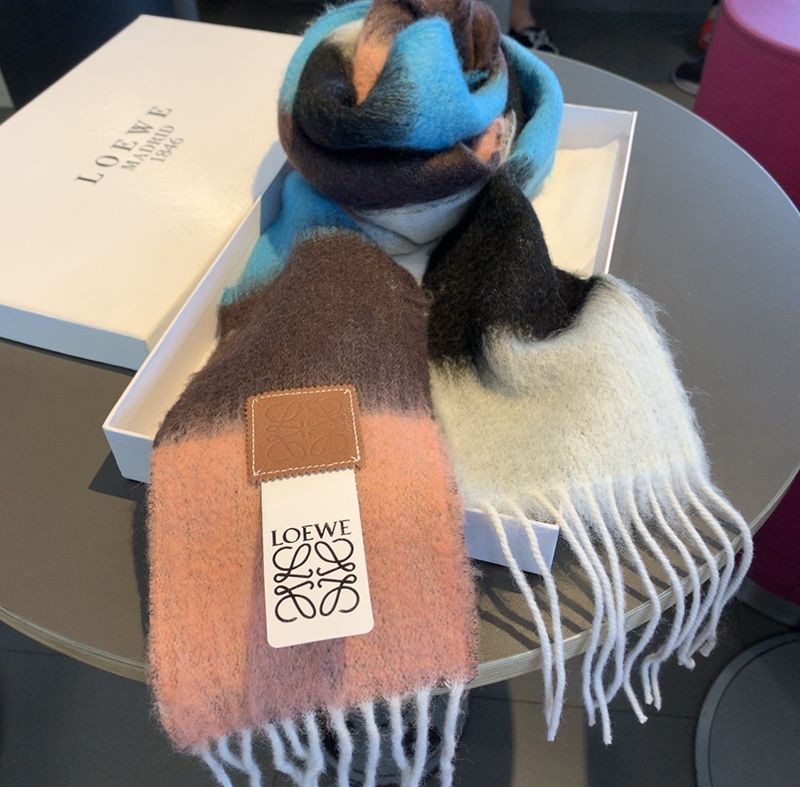 Extremely rare! Loewe striped scarf copy (mohair) lof73003 Extremely rare! Loewe striped scarf copy (mohair) lof73003