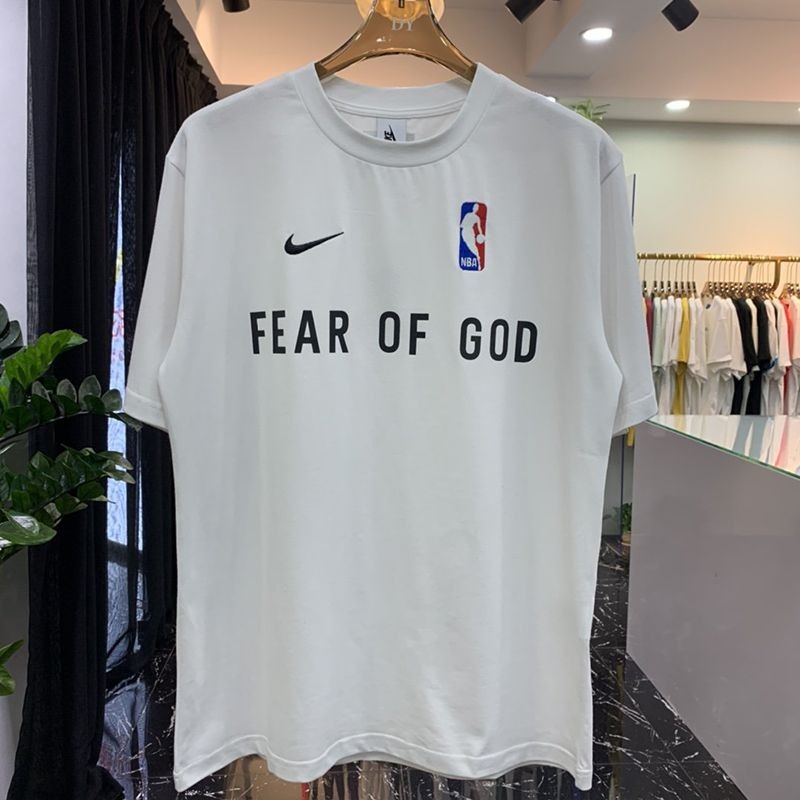 Best Price Challenge Fear of God Nike NBA Collaboration T-Shirt Replica White fiw83030