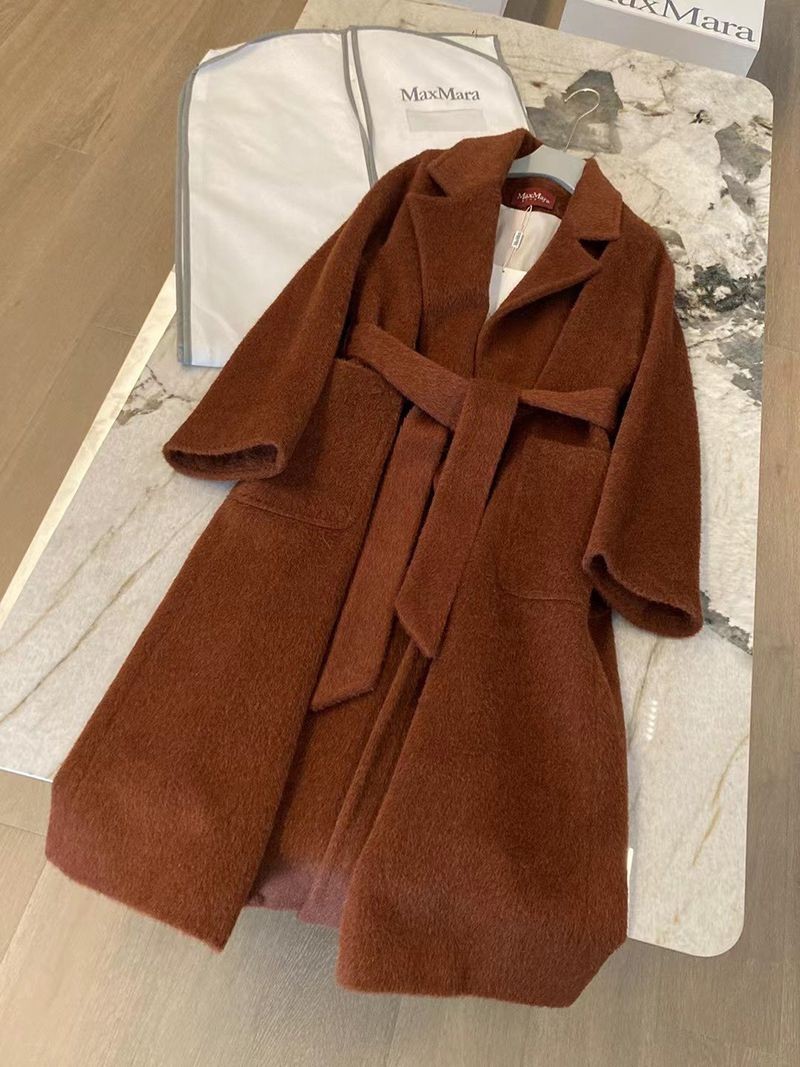 Extremely popular worldwide? Max Mara Ludmila Cashmere Coat Replica Brown mar50413