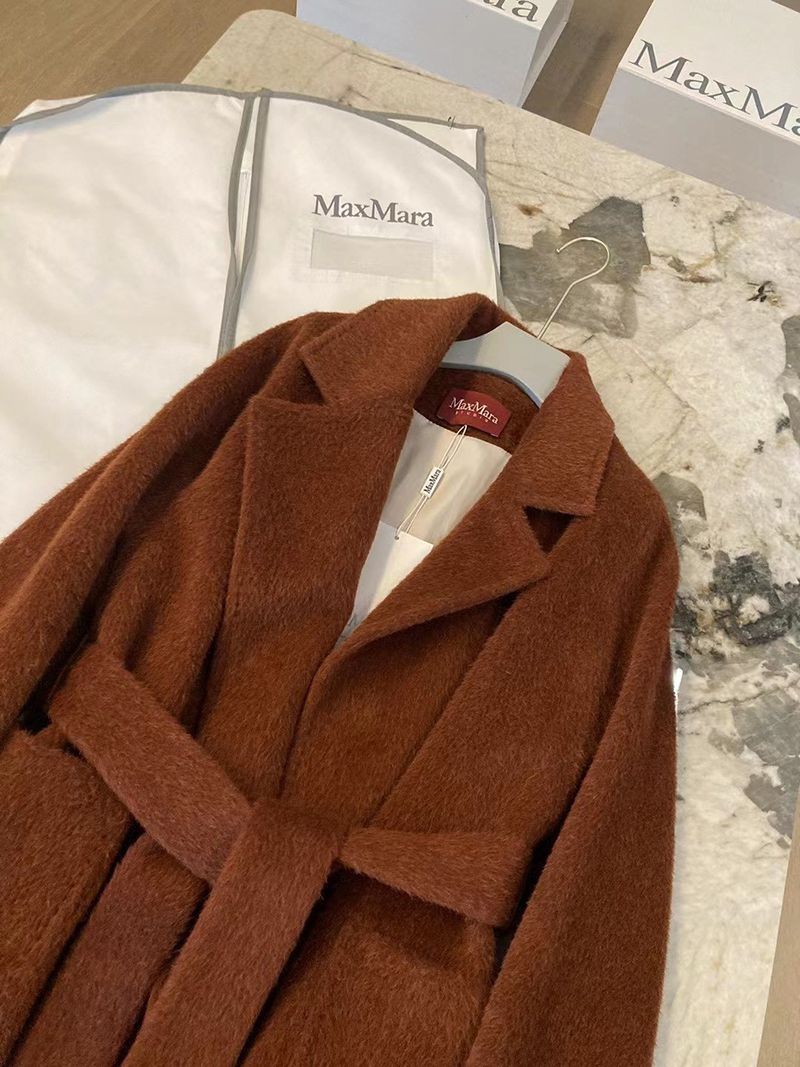 Extremely popular worldwide? Max Mara Ludmila Cashmere Coat Replica Brown mar50413