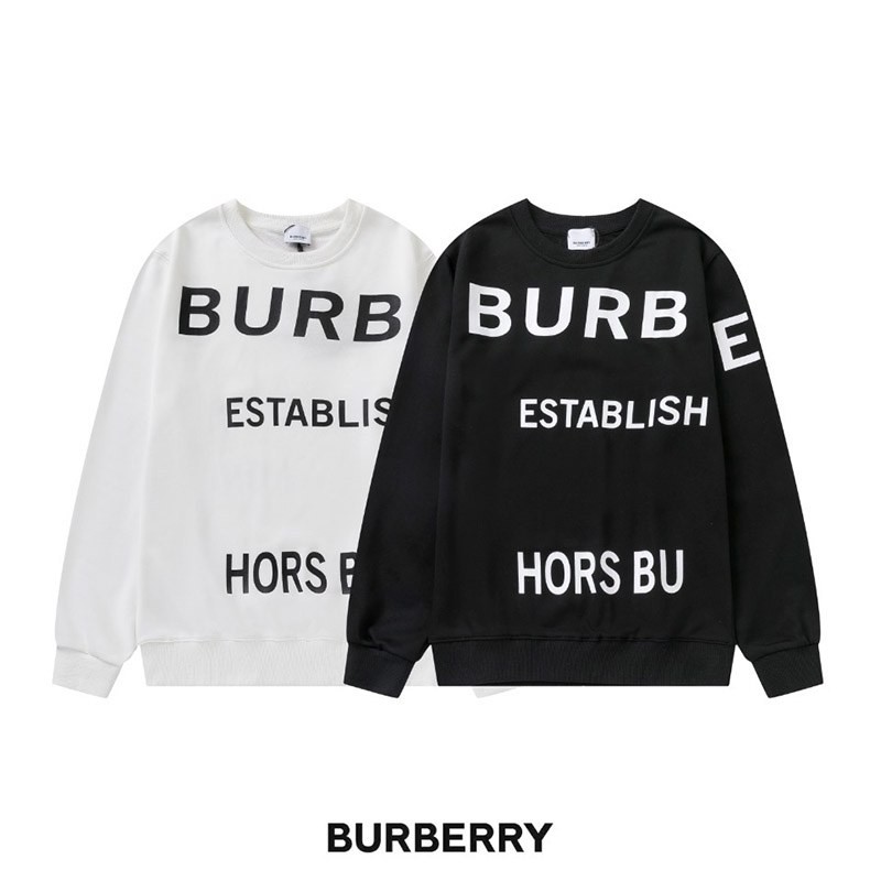 ★Popular in Japan! Burberry oversized cotton sweatshirt with fake logo Baz00158