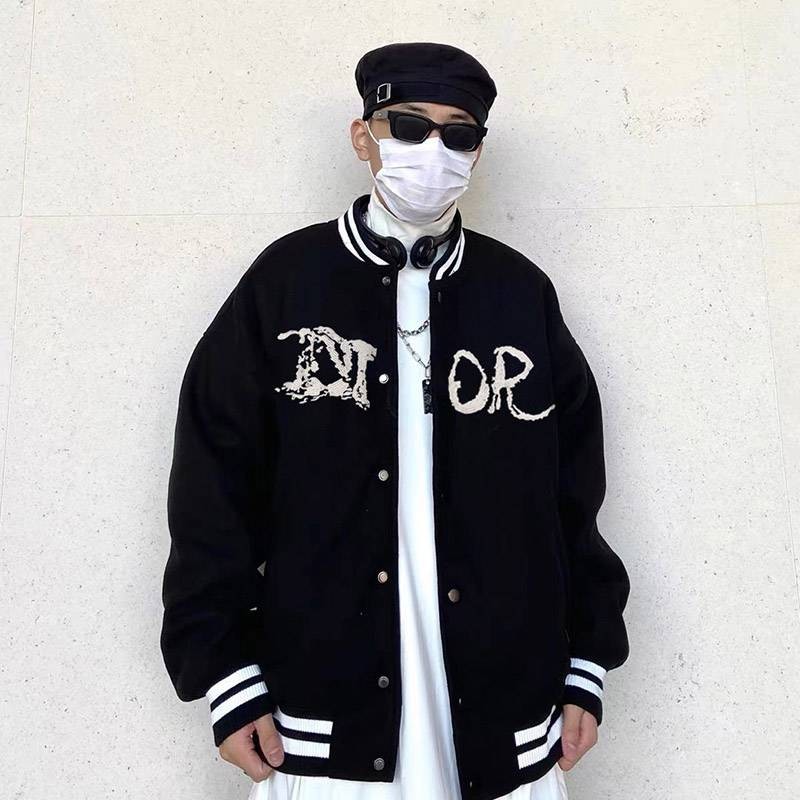 [Limited] Dior ★ SALE! Copy Textured Casual Jacket Black deu34840