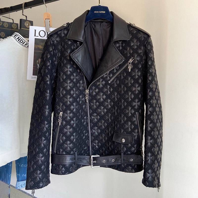 Super limited edition Chrome Hearts JJ DEAN leather jacket CH copy Kug11648