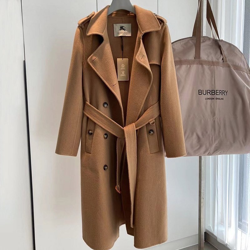 Cute Burberry popular cashmere trench coat copy Bah76575