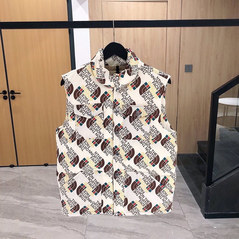 Extremely rare! Gucci x North Face Monogram Down Vest Replica gud87531