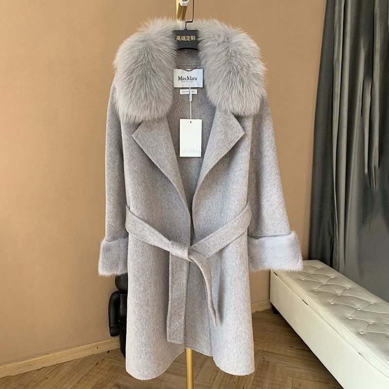 Max Mara Replica Pure Cashmere Coat Grey maw08120 Max Mara Replica Pure Cashmere Coat Grey maw08120