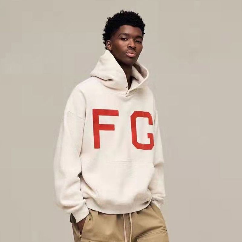 21AW new Fear of God FG fake logo hoodie grey fib89196
