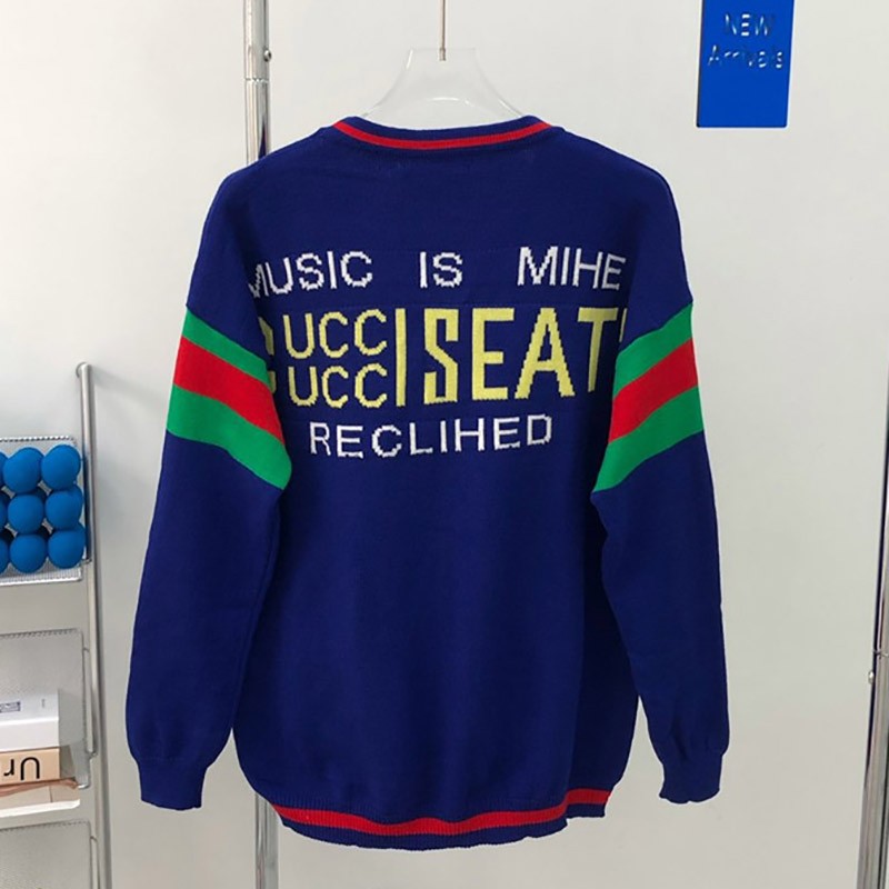 Hard to find Gucci 100th anniversary/logo wool knit sweater replica guv42831