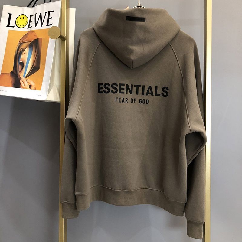 New for Fall/Winter Fear of God ESSENTIALS Hoodie Brown fil86976
