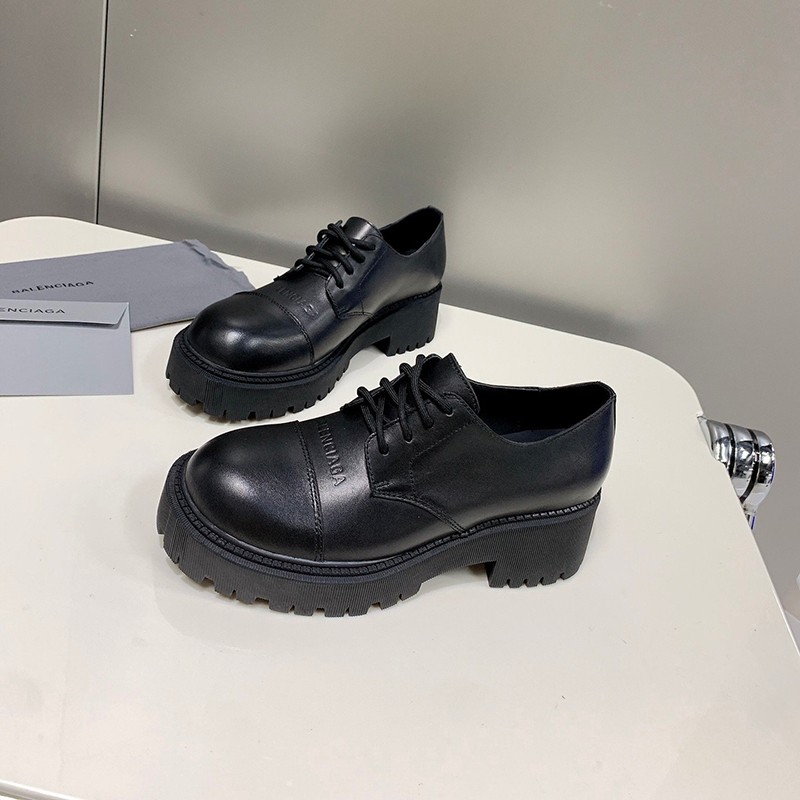 ●Free shipping●Balenciaga leather shoes replica●TRACTOR 65MM lace-up derby bah61536