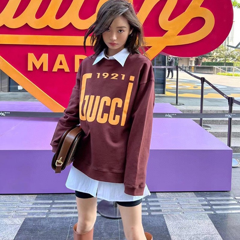 Rare Gucci [100th Anniversary] Felt Jersey Hoodie Replica guz61160