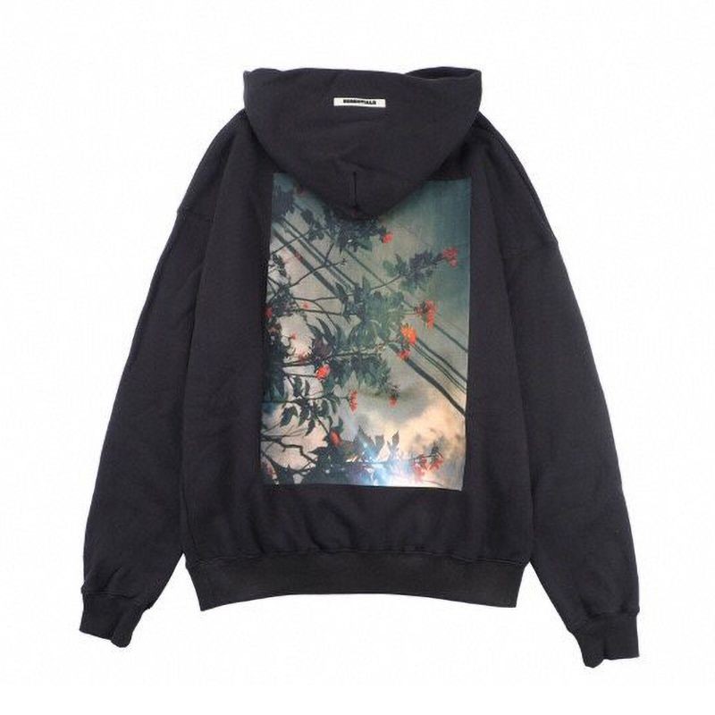 Cute Fear of God Essentials Hoodie Fake Black fit36743