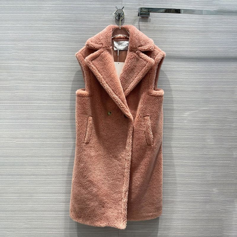 New for Autumn/Winter, Max Mara Teddy Bear Vest, Fake Pink, mab06826 New for Autumn/Winter, Max Mara Teddy Bear Vest, Fake Pink, mab06826