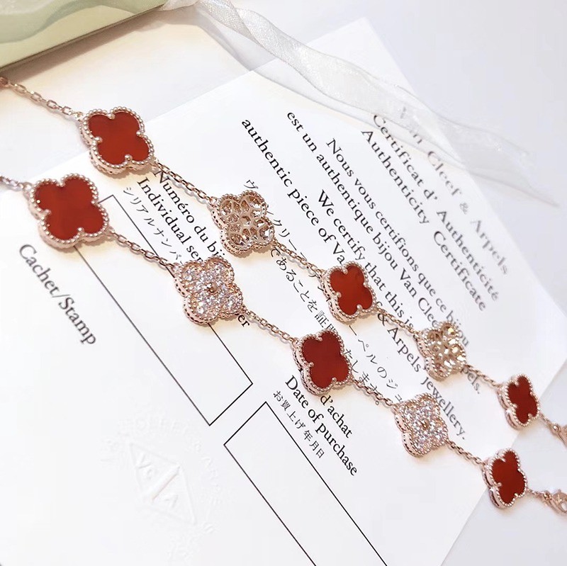 ★Japan!! Popular! Van Cleef & Arpels Alhambra Bracelet Replica VCARP7RP00