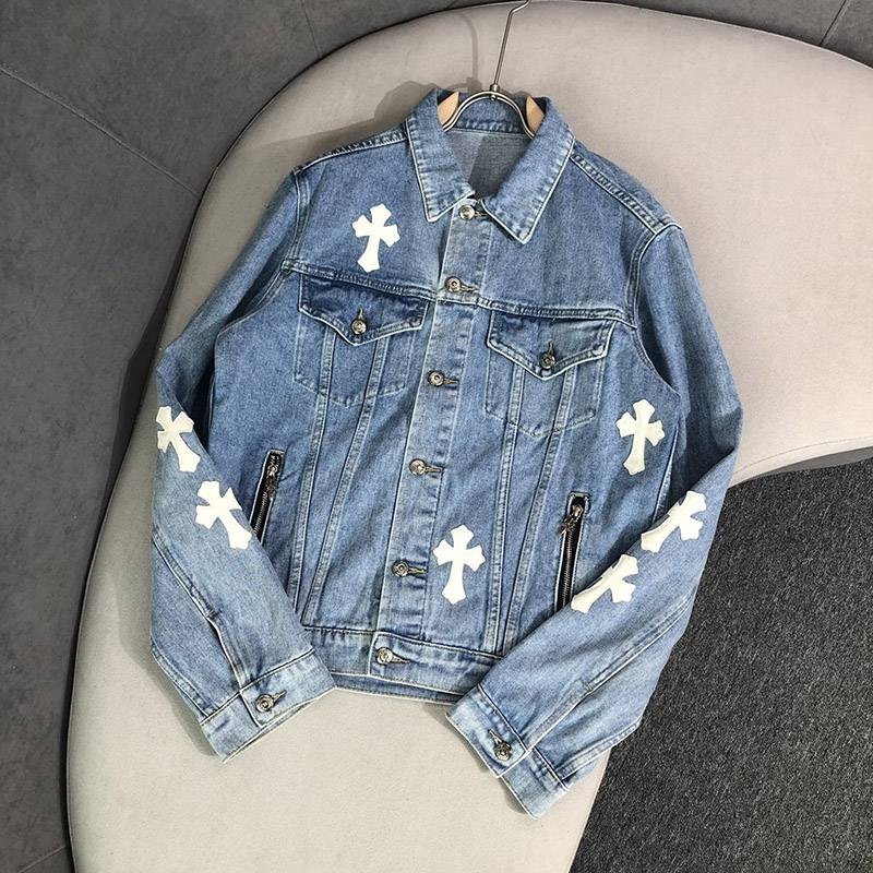 Want it? Super limited edition? Chrome Hearts CH denim jacket copy Kux64650