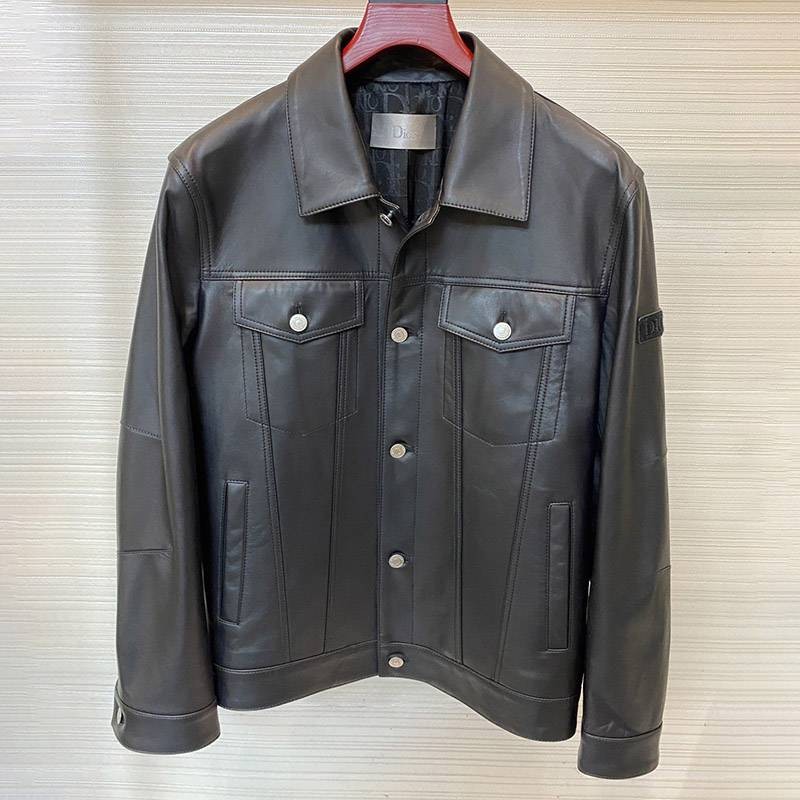 Love at first sight? Dior replica logo black nylon zip bomber jacket dec72625