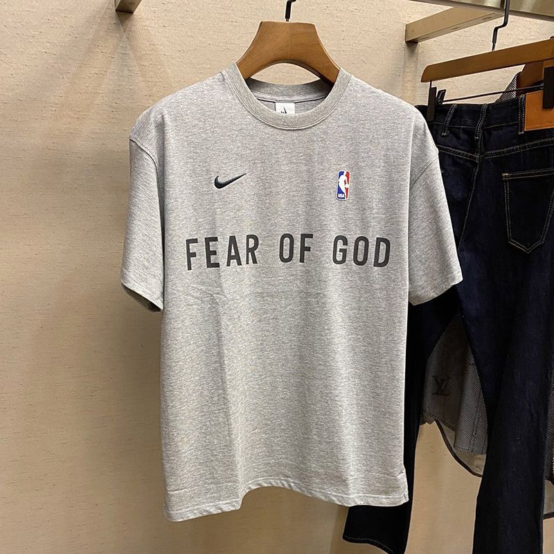 Rare Fear of God Nike NBA Collaboration T-shirt Replica fic82562