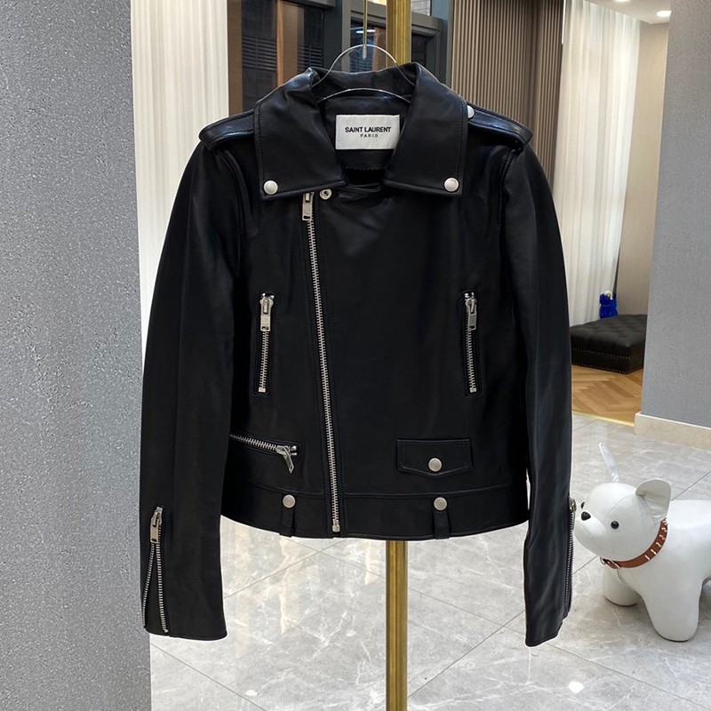 Saint Laurent Replica Denim Style Button Jacket in Smooth Leather Saf07012 Saint Laurent Replica Denim Style Button Jacket in Smooth Leather Saf07012