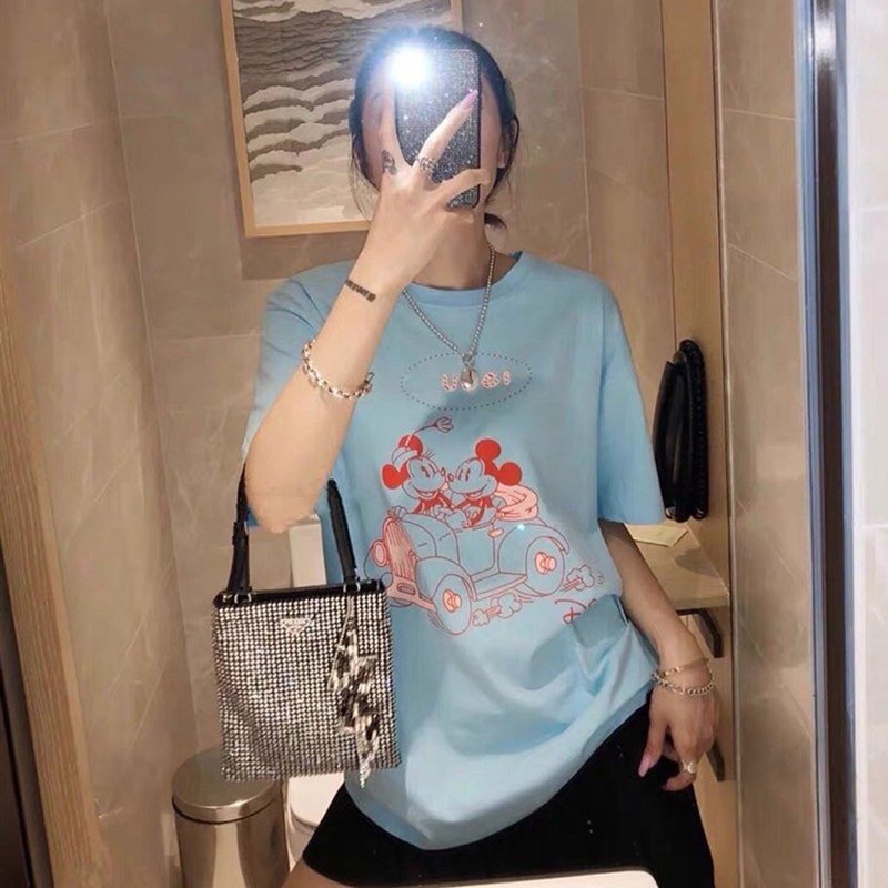Cute Gucci Cotton T-shirt Replica Short Sleeve Logo guu05223