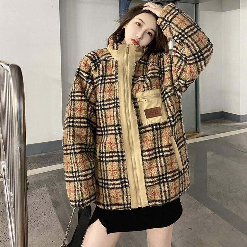 Very popular! Burberry funnel neck fleece jacket copy Baf53619