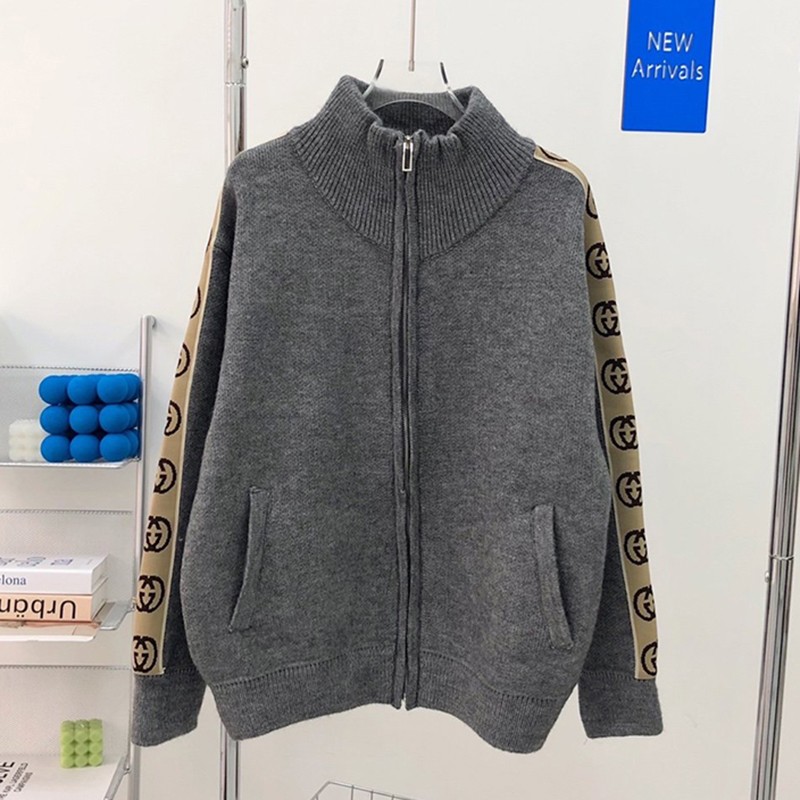 Very popular: Gucci hooded cotton jersey sweatshirt copy, grey, gug02174