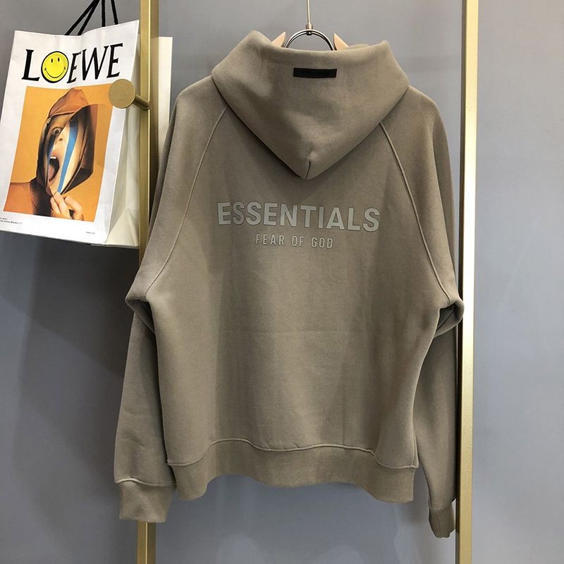 Super Hot Topic! Fear of God ESSENTIALS Hoodie Khaki FIM56435 Replica