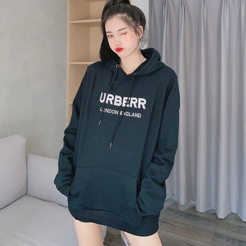 21AW New Burberry Oversized Logo Print Hoodie Replica Baw44283
