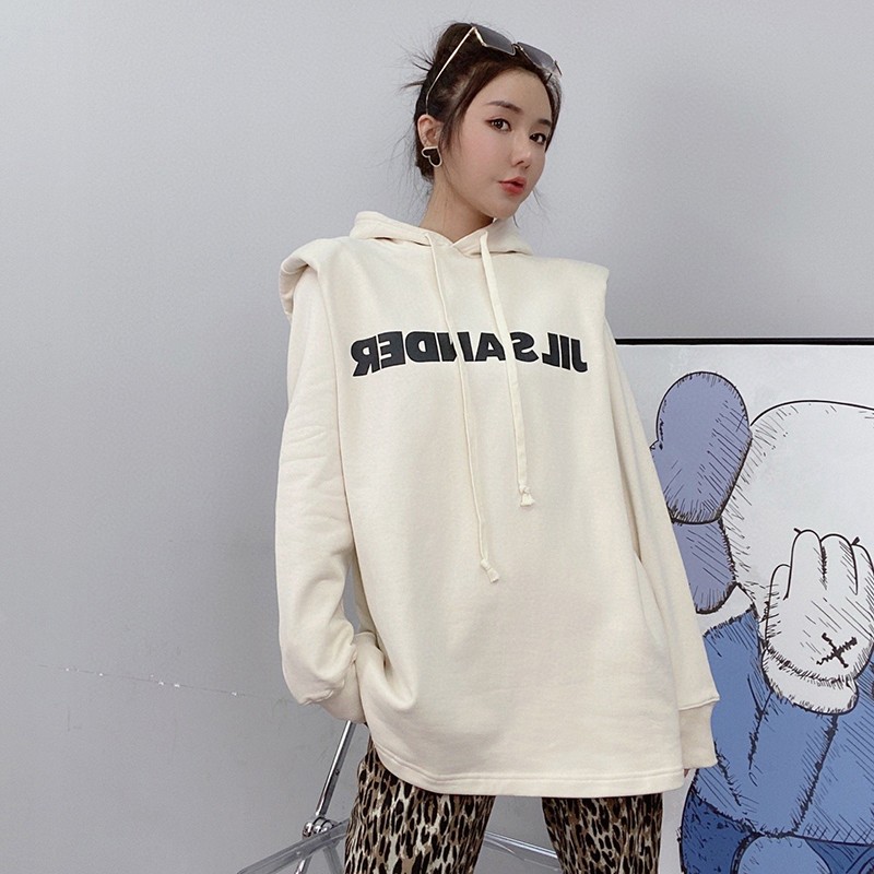 21-22AW Jil Sander Hoodie Replica Logo Embroidered Sweat Hoodie Khaki Jil85378 21-22AW Jil Sander Hoodie Replica Logo Embroidered Sweat Hoodie Khaki Jil85378
