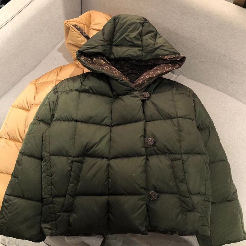 21SS [Louis Vuitton Down Jacket Replica] Long Sleeve Pillow Puffer Jacket 2 Colors 1A91KD