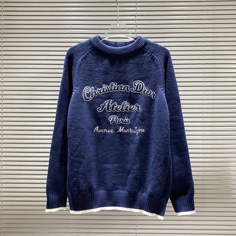 Cute [Dior] 21/22aw new reversible crew neck sweater des26347