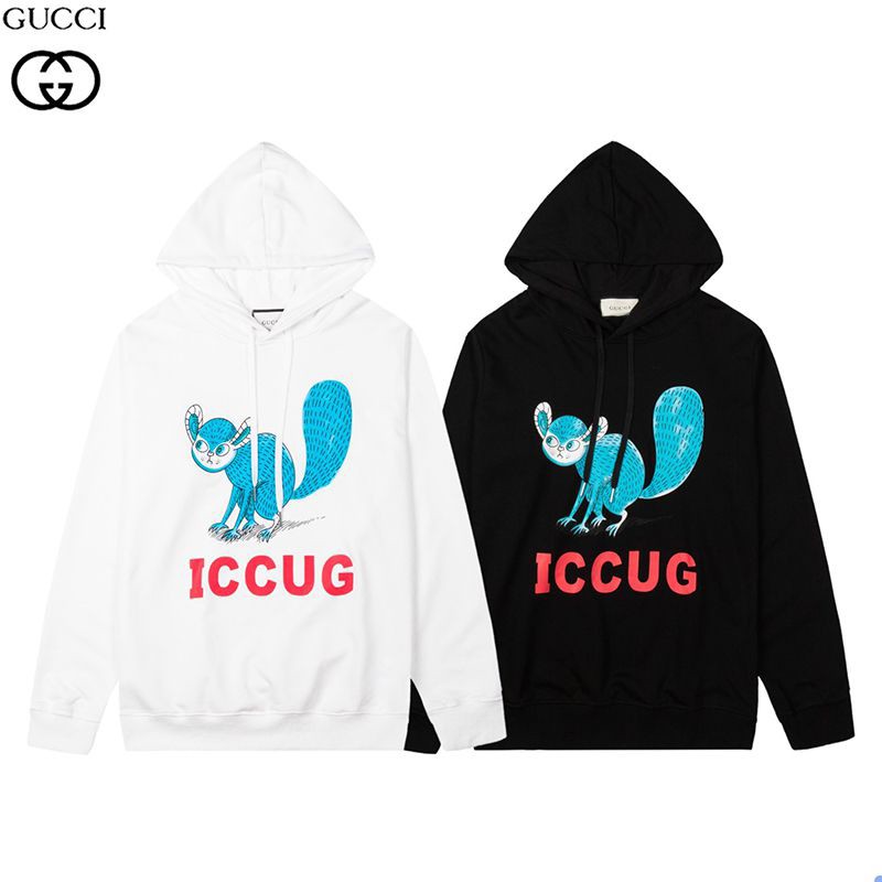 New for Autumn/Winter Gucci Freya Hartas Copy "ICCUG" Printed Hoodie gue56002 New for Autumn/Winter Gucci Freya Hartas Copy "ICCUG" Printed Hoodie gue56002