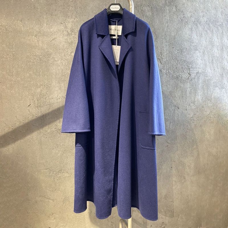 21-22AW Max Mara Cashmere Coat Replica Blue mav07145 21-22AW Max Mara Cashmere Coat Replica Blue mav07145