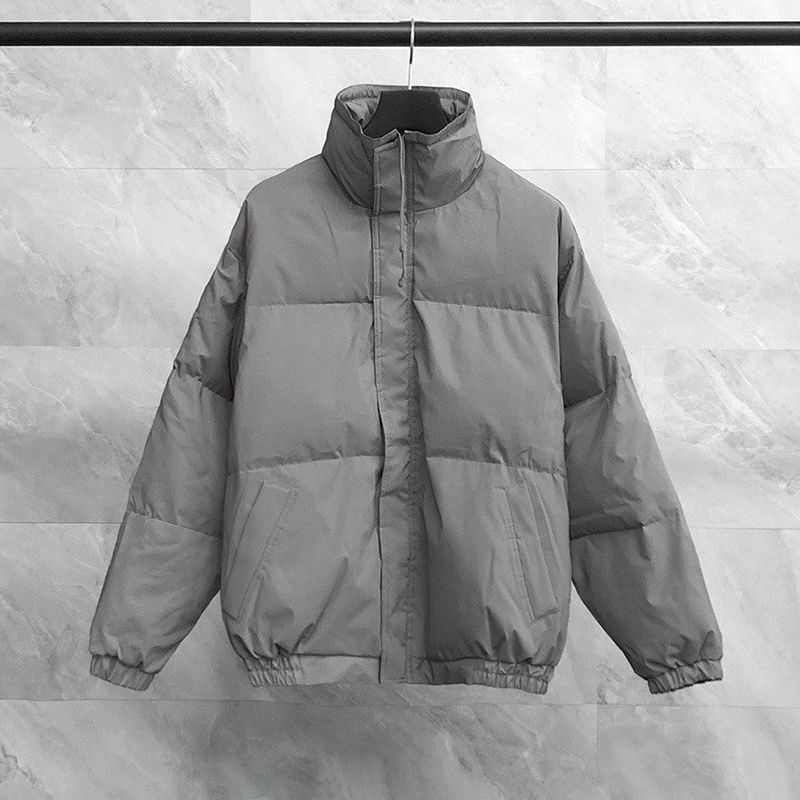 Best Price Challenge Fear of God Essentials Replica Reflective Down Jacket Grey fil04034