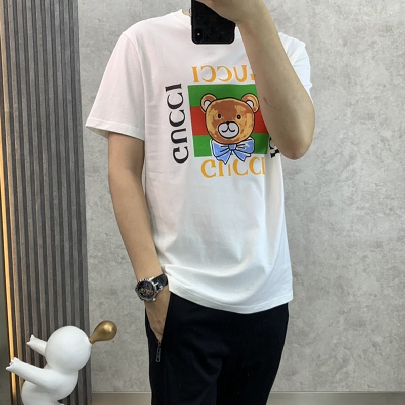 Cute Gucci cotton short sleeve T-shirt with replica logo guv10858