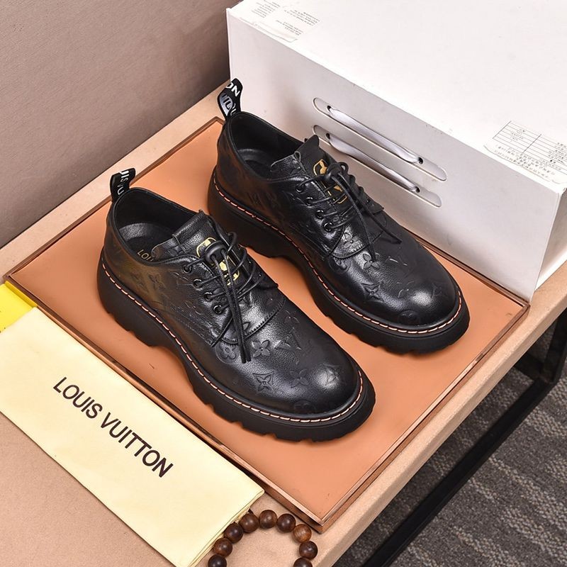 [Free Shipping] Louis Vuitton Replica ★ LV Bold Line Derby Lace-up Shoes vuu96225
